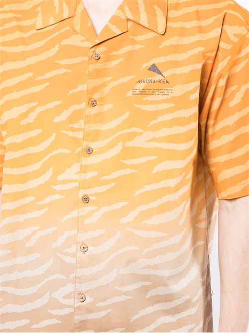 Camicia uomo ad effetto sfumato arancio e marrone MAUNA KEA | MKS143T3335